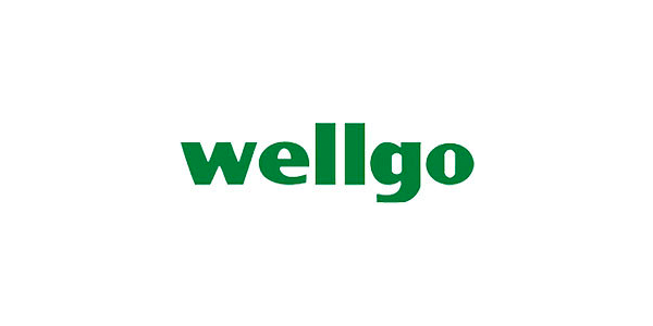 Logo Wellgo, che simboleggia la collaborazione di Linbo Transportation Tech con il marchio rispettabile noto per pedali e componenti per biciclette di alta qualità.